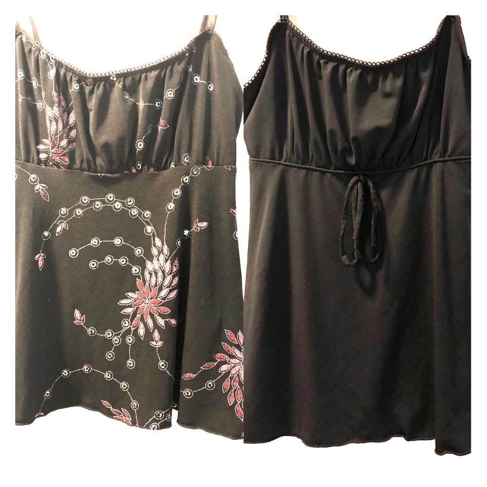 Lot of 2 silky dress tops